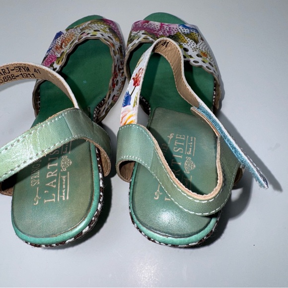 L’artiste Floral multi colored Sandals in size 41 (women’s size 9.5 to 10) - Picture 7 of 11